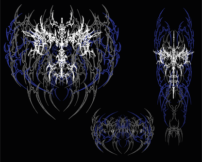 Hoddie crucifixion void azul